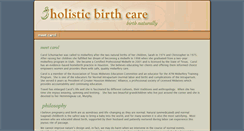 Desktop Screenshot of holisticbirthcare.com