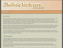 Tablet Screenshot of holisticbirthcare.com